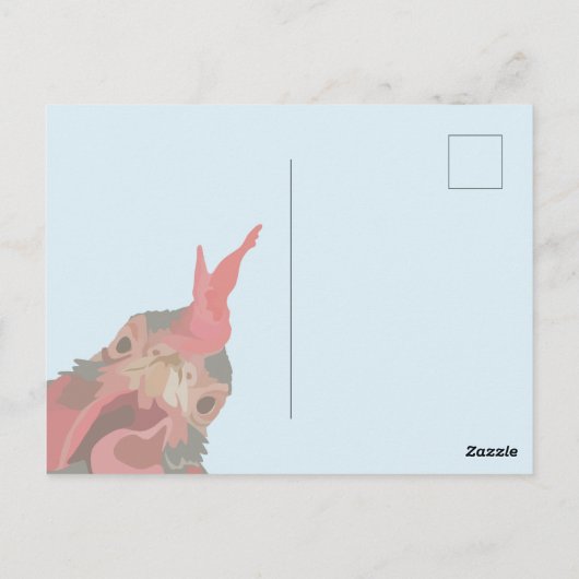 Carte Postale Drôle poulet à l'envers (Dos)