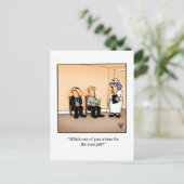 Carte postale drôle pour garder le contact (Debout devant)