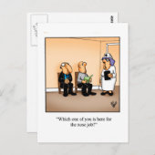 Carte postale drôle pour garder le contact (Devant / Derrière)