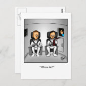 Carte postale drôle pour penser à toi (Devant / Derrière)