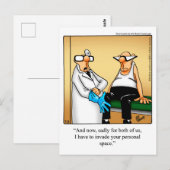 Carte postale drôle pour un rétablissement rapide  (Devant / Derrière)