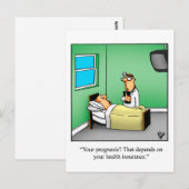 Carte postale drôle pour un rétablissement rapide  (Devant / Derrière)