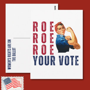 Carte Postale Drôle Pro Choice Rétro Feminist Caricature politiq