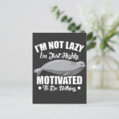 Carte Postale Drôle Procrastination Gag Lazy ne rien détendre (Debout devant)