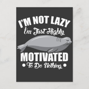 Carte Postale Drôle Procrastination Gag Lazy ne rien détendre