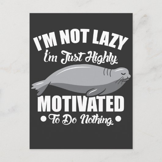 Carte Postale Drôle Procrastination Gag Lazy ne rien détendre (Devant)