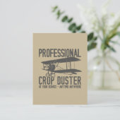 Carte Postale Drôle Professional Crop Duster Fart Joke Gift (Debout devant)