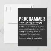 Carte Postale Drôle Programmer Code Développeur Définition (Devant / Derrière)