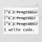Carte Postale Drôle Programmeur (Devant)