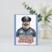 Carte Postale drôle prompt rétablissement bientôt Officier (Debout devant)