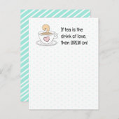 Carte Postale Drôle Pun Blagues Sur Le Thé (Devant / Derrière)