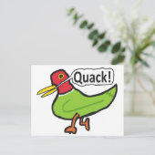 Carte Postale Drôle Quacking de canard (Debout devant)