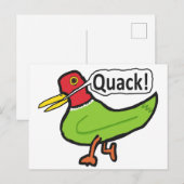 Carte Postale Drôle Quacking de canard (Devant / Derrière)
