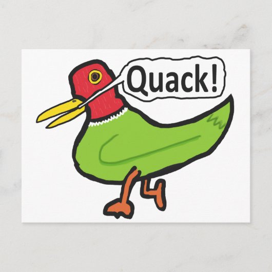 Carte Postale Drôle Quacking de canard (Devant)