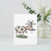 Carte Postale drôle queue de vache mordant (Debout devant)
