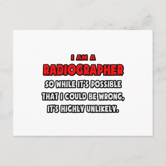 Carte Postale Drôle Radiographe .. Très improbable (Devant)