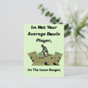 Carte Postale Drôle Ranger de pelouse Bowls,