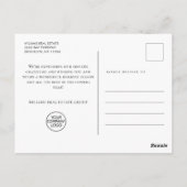 Carte Postale Drôle Reindeer Joyeux Noël Accueil d'entreprise (Dos)