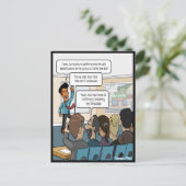 Carte postale drôle « Relever le niveau » (Debout devant)