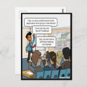 Carte postale drôle « Relever le niveau » (Devant / Derrière)