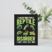 Carte Postale Drôle Reptile Gecko Lizard Lover (Debout devant)