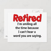 Carte Postale Drôle retraite dit (Devant / Derrière)