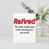 Carte Postale Drôle retraite dit (Debout devant)