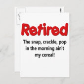 Carte Postale Drôle retraite dit (Devant / Derrière)