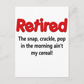 Carte Postale Drôle retraite dit