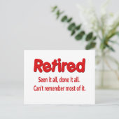 Carte Postale Drôle retraite dit (Debout devant)