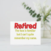 Carte Postale Drôle retraite dit (Debout devant)