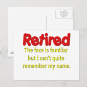 Carte Postale Drôle retraite dit (Devant / Derrière)