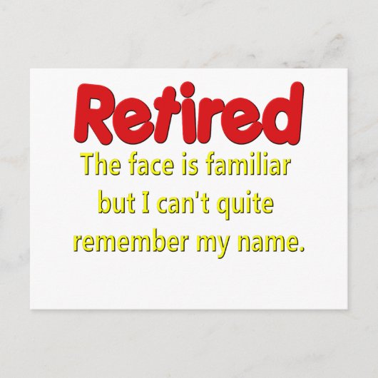 Carte Postale Drôle retraite dit (Devant)