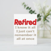 Carte Postale Drôle retraite dit (Debout devant)