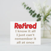 Carte Postale Drôle retraite dit (Debout devant)