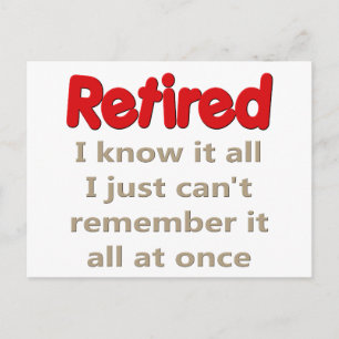 Carte Postale Drôle retraite dit