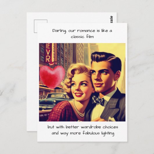 Carte Postale Drôle Retro Comic (Devant / Derrière)