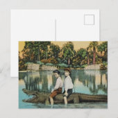 Carte postale drôle Ride'um Gator (Devant / Derrière)