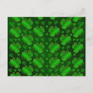 Carte Postale drôle, rieur, trèfles, vert, jour de la saint patr