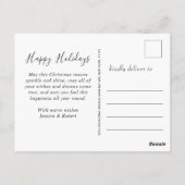 Carte Postale Drôle Rindeers Joyeux Noël de voeux vacances (Dos)