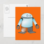 Carte Postale Drôle robot de dessin animé (Devant / Derrière)