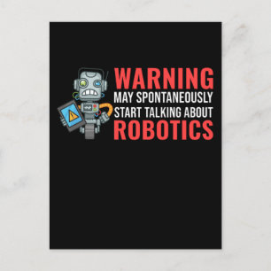 Carte Postale Drôle Robots Citer Garçons Filles Robot