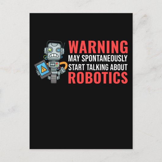 Carte Postale Drôle Robots Citer Garçons Filles Robot (Devant)