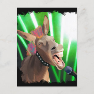 Carte Postale Drôle Rockstar Donkey
