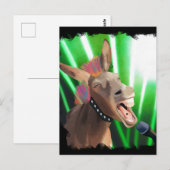 Carte Postale Drôle Rockstar Donkey (Devant / Derrière)