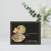 Carte postale drôle Saint Antoine Objets perdus hu (Debout devant)