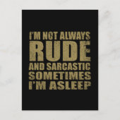 Carte Postale Drôle sarcastique citations sarcastique humour int (Devant)
