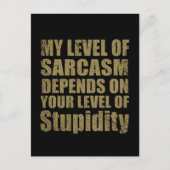 Carte Postale Drôle sarcastique dit citations célèbres (Devant)