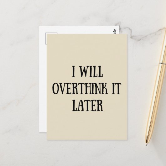 Carte Postale Drôle sarcastique dit citations célèbres (Devant/Arrière en situation)