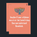 Carte Postale Drôle Sarcastique Hanoukka Chanukah Citation de té<br><div class="desc">Drôle Sarcastique Hanoukka Chanukah Citation de téléphone portable</div>
